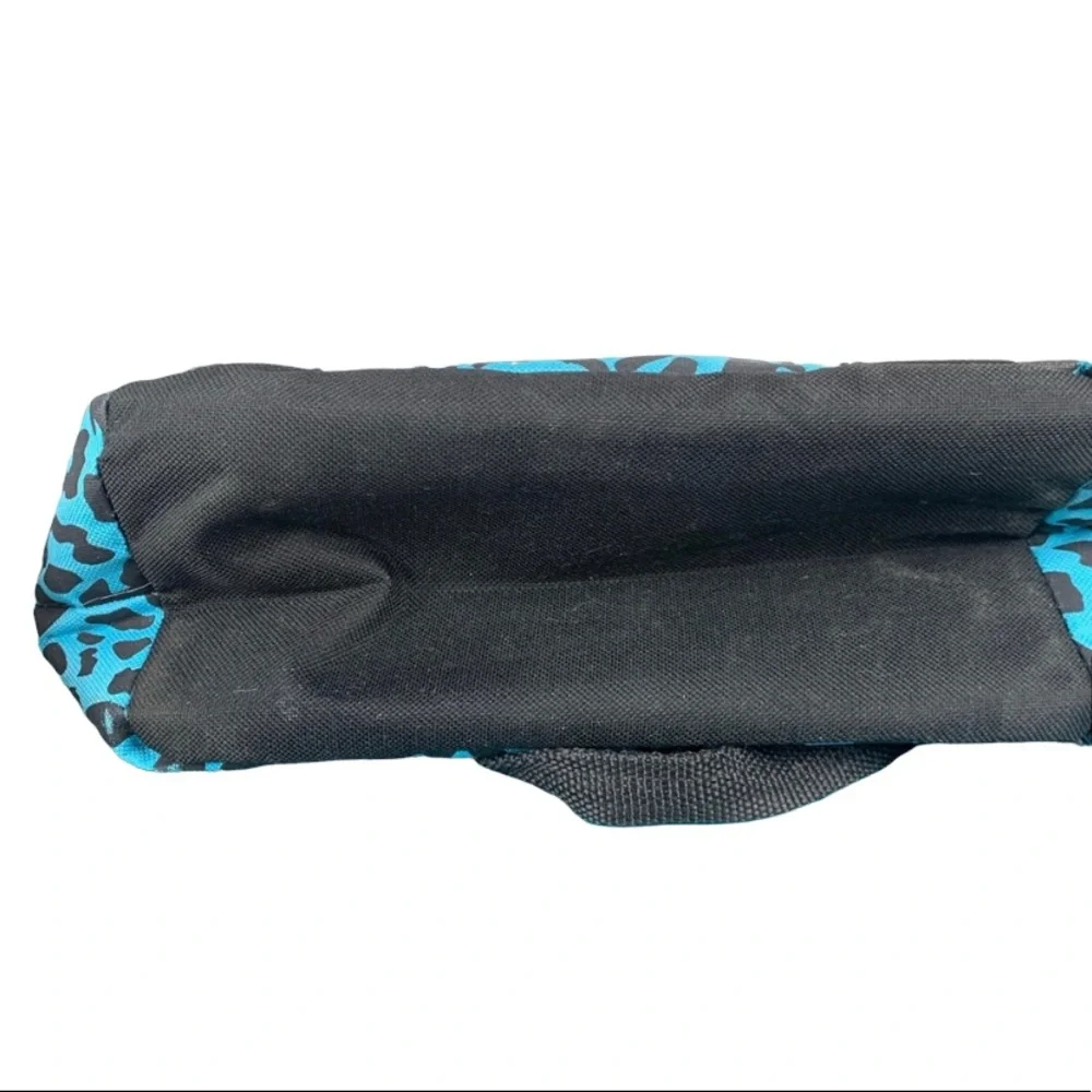 POLAR PACK:  Blue Leopard Print Insulated Lunch Bag Cooler